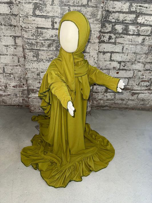 Bint Ruffled A-line w/ Ruffled Ith-hab Hijab